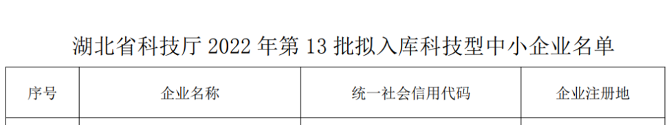 喜报 | 头等舱入库湖北省科技厅2022年科技型中小企业名单